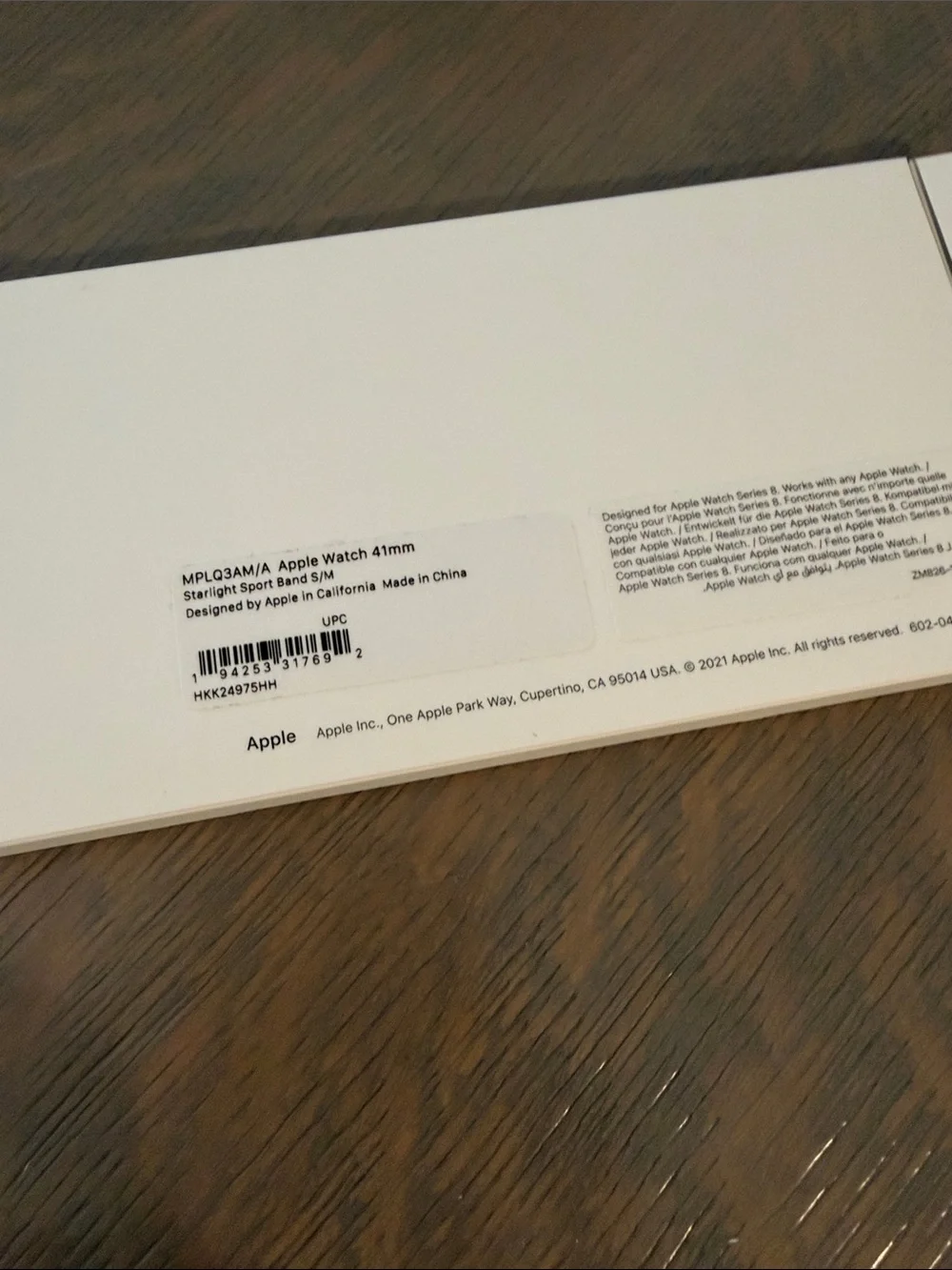 Apple Watch Sport Band Starlight 41MM
